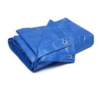 Besto Blue Tarpaulin Sheet | 3.6m x 5.4m Waterproof Tarp | 70 GSM PE Plastic Lightweight | Large Tarpaulin with Eyelets for Ground, Camping, Furniture Shed