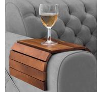 Besto Foldable Sofa Arm Tray | Acacia Wooden Armrest Tray 37.5 x 25cm | Water & Scratch Resistant Armchair Tray | Sofa Armrest Organiser for Drinks,