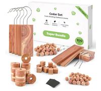 besto Moth Repellent for Wardrobes | 100% Natural Cedarwood Cubes, Cedar Wood Rings, Cedar Hangers & Moth Balls | UK Moths Deterrent & Killer for Drawers & Wardrobe Storage (Super Bundle)