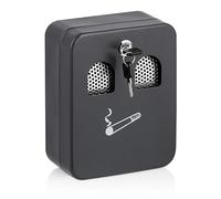 besto Outdoor Ashtray Wall Mounted | Lockable Cigarette Ash Bin Having Removable Inner & Cigarette Motif | Smokers Bin for Office, Garden, Pub, Bar & Club