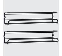 Besto Spice Rack for Inside Cupboard Single Tier Spice Organiser for Herbs, Spices and Condiments - Wall/Door Mounted Kitchen Metal Shelf- Pack of 2 Single Tier