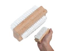 besto Wooden Nail Brush for Cleaning Nails | Double-Sided Nail Scrubbing Brush for Manicure & Pedicure | Fingernail & Toenail Brushes (Pack of 12)