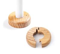 Besto Wooden Radiator Pipe Collars | Oak Radiator Cover for 15mm Pipes | Pack of 2 Easy Split Pipe Collars