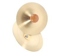 BESTOMZ 1 Pair Jing Cymbals Traditional Percussion Instrument Copper Handheld Cymbals with Resonant Sound Easy to Carry Unique Ethnic Design for Musical Ensemble and Celebrations