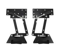 BESTOMZ 1 Pair Table Lift up Stand Folding Life up Rack Iron Black 30kg Capacity Convenient Installation Foldable Mechanism for Dining and Meetings