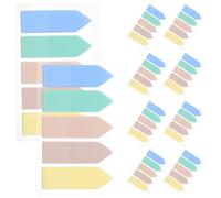BESTOMZ 10 Sets of Assorted Colour Professional Highlight Strips Adhesive Reading Markers Paper Page Markers Easy to Carry and Highlight Important Pages for Office and School Use