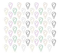 BESTOMZ 100 Pcs Assorted Colour Small Water Drop Shaped Metal Paper Clips for Organising Documents and Business Cards, Creative Mini Clips for Bookmarks and DIY Projects Random Color
