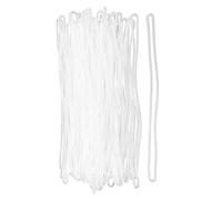 BESTOMZ 100 Pcs PVC Luggage Tag Loops Straps Set with Comfortable Feel and Not Easy to Crack Material, for Travel Bag and Suitcase Id Tags