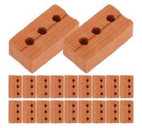 BESTOMZ 100pcs Miniature Clay Bricks for Dollhouse Landscape 0.6x0.3 Inch Tiny Building Bricks with Authentic Texture, Smooth Surface, Easy to Handle for Creative Model Building and Crafts