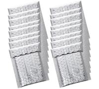 BESTOMZ 100pcs Silver Self Seal Bubble Mailers with Wear-Resistant Pe Material and Bubble Lined Construction, Sturdy Shipping Bags for Phones and Jewelry, for Shops and Schools