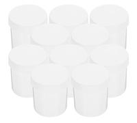 BESTOMZ 10pcs 100ml Refillable Plastic Small Bottles with Wide Mouth Design and Cushioning Pad, Medicine Bottles Accessory for Travel and Daily Pill Storage
