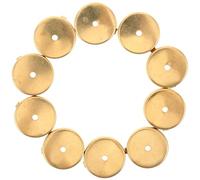 BESTOMZ 10pcs Brass Button Covers for Women and Men Clothing, Sturdy Flip-top Mechanism with Unadorned Surface, Elegant DIY Embellishment for Shirts, Jeans, and Wedding Attire