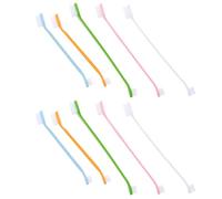 BESTOMZ 10pcs Dog Toothbrush Pet Tooth Cleaning Tool with Nylon Bristles for Comfortable Oral Cleaning and Improved Pets Breath, Simple and Elegant Design in Assorted Colours