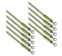 BESTOMZ 10pcs Metal Fishing Swivel Connector Rolling Ring Fishing Hook Connector for Carp Terminal Tackle Outdoor Accessories