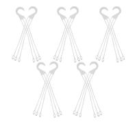 BESTOMZ 10pcs Plastic Hanging Flower Pot Hooks for 20cm Diameter Planters, Versatile Hanging Basket Chains with Strong Support, for Indoor and Outdoor Wall Plant Hangers and Balcony Decor