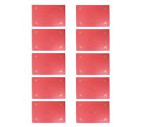 BESTOMZ 10pcs Red Certificate Folders with Gold Foil Border Designs, Paper Material, Fits A4 Size Documents, Suitable for Awards and Certificates at Important Places or Home