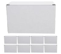 BESTOMZ 10pcs White Divided Corrugated Paper Boxes Multi-Function Storage Shipping Boxes with No Tape Or Glue Assembly for Parcel and Food Packaging