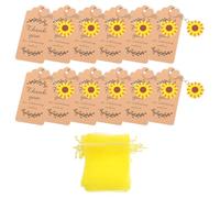 BESTOMZ 12 Sets of Sunflower Keychain Bag Pendants with Metal and Silicone Materials, Solid and Practical Design, for Summer Party Favors and Wedding Decorations