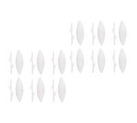 BESTOMZ 12 Sets White Cuttlebone Chew for Small Pets and Hamsters with Metal Holder, Cage Hanging Pendant for Exercise and Dental Health, Natural Calcium Supplement Pet Accessories