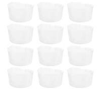 BESTOMZ 12pcs Bird Food Box Bird Feeder House Water Cup Trough Easy Cleaning Safe Plastic