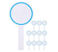 BESTOMZ 12pcs Blue Handheld Dry Erase Paddle Boards Made of Foam, Practical Mini Whiteboards for Judges Scoreboard and Voting Cards
