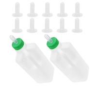 BESTOMZ 12pcs Lamb Feeding Bottles 850ml Heavy Duty Abs Milk Bottle with Efficient Air Valve and Nipples for Calves and Outdoor Pastures Livestock Supplies
