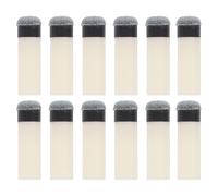 BESTOMZ 12pcs MM Screw on Cue Stick Tips for Snooker Cues and Ferrules | PU and Plastic Build, Consistent Contact, Fast DIY Repair, Sl rey Finish, for Home or Competitive Play