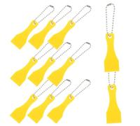 BESTOMZ 12pcs Portable Plastic Cards Scraper Tools with Flat Edges for Scratching Lottery Tickets, Lightweight Keychain Accessories for DIY Ticket Scratcher Use Random Color