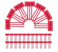 BESTOMZ 150pcs Red Self-adhesive Airflow Direction Labels for Ac Vents with Copper Plated Paper Material and Three Fluttering Ribbons, for Hvac Components in Large Office Buildings