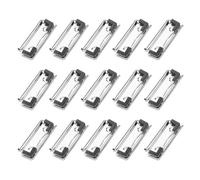 BESTOMZ 15pcs Clipboard Clips Metal Low-Profile Clipboard Wire Clip Strong Elasticity Prevent Paper Slipping Solid and Thickened Metal for Classroom Writing While Kneeling School
