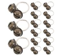 BESTOMZ 15pcs Copper Cat Dog Bells for Collar with Iron Rings, Pet Pendant Collar Decoration Accessories for Small Dogs and Cats, DIY Pet Identification Charms