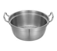 BESTOMZ 2.1quart Stainless Steel Induction Soup Pot with Dual Handles Oven Broiler Safe Cooking Pan for Broth Noodles and Stews Corrosion-Resistant Kitchen Essential for Home