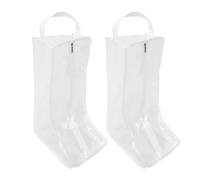 BESTOMZ 2 Pcs Portable Boots Storage Bag for Travel and Shoe Storage Space-Saving PVC Shoe Carrying Bags with Dust Protection for Boots Easy to Clean Sturdy