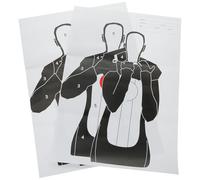 BESTOMZ 2 Sheets Reusable Head Chest Target Paper 17.7x12.6 Inch Black | Adhesive, Highly Visible Outdoor Use, Easy to Use for Throwing Darts and Practice