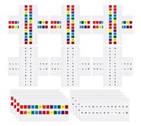 BESTOMZ 20 Sheets Colorful Small Index Label Stickers for Page Markers Tabs for Notebooks English Letters Page Tabs for Book
