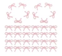 BESTOMZ 200pcs D Pink Resin Bow Charms for Nails and Hair Clips, Mini Bowknot Embellishments with Easy Sewing and Repeated Use, for Party Decoration and School Uniform Accessories