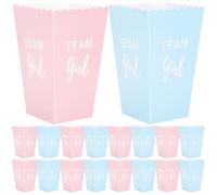 BESTOMZ 24pcs Gender Reveal Paper Popcorn Boxes for Candy Buffet Table, Assorted Colour, Sturdy Paper Material, for Special Occasions and Party Favors