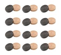 BESTOMZ 24pcs Wooden Chess and Checkers Pieces round Threaded Design for Comfortable Grip Wood Game Board Accessories for Backgammon and Board Game Enhancement