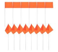 BESTOMZ 25Pcs Irrigation Marker Flags Orange Marking Flags for Lawn Garden Pole Outdoor Steel Wire Poles Versatile Applications Reduce Errors for Construction Sites and Roadworks