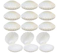 BESTOMZ 25pcs White Seashell Decorative Boxes Made of Sturdy Pp Material, Leakproof and Compact Storage Containers for Earrings, Candies, and Mermaid Themed Parties