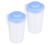 BESTOMZ 2l Pink Water Jug with Lid 2pcs Set, Easy to Clean and Store Pp Pitcher for Household and Party Use, for Cold Drinks and Juice Serving