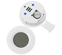 BESTOMZ 2pc Digital Humidity Meter and Temperature Meter Indoor round Shape Portable Abs Material White for Office and Home Use