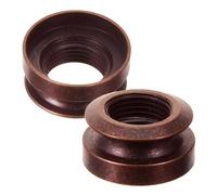 BESTOMZ 2pcs Acoustic Guitar End Pin Socket Guitar Tail Nail Input Connection Copper Strap Design Brown Efficient Connection for Live Performances and Recordings