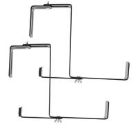 BESTOMZ 2pcs Adjustable Balcony Plant Hanger Hooks for 15cm Railing, Outdoor Iron Flower Pot Brackets Suitable for 5-10.5cm Railings, Window Box and Fence Planter Holders for Indoor