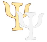 BESTOMZ 2pcs Alphabet Brooch Pin for Clothes Women Versatile Alloy Lapel Pin with Assorted Color Creative Psychology-symbol Style Suitable for Bags and Souvenirs