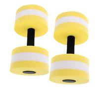 BESTOMZ 2pcs Aquatic Exercise Dumbbells for Pool Exercise, Eva Foam Water Fitness Barbells with Stable Surface, Ring Shape, 27x15x3cm, for Resistance Training to Tone Muscles and Strength