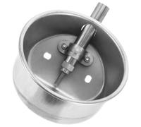 BESTOMZ 2pcs Automatic Pig Water Bowl Stainless Steel Large-capacity round Design with Floating Water Level Principle Thread Dn15 for Farm Livestock Watering