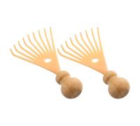 BESTOMZ 2Pcs Bamboo PP Scalp Massager Comb Massage Tool for Precision Acupoint Massage Relieving Head Fatigue Beige Manual Head Relaxation Massager for Long Work Hours and The Go Use