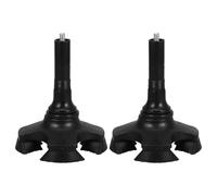 BESTOMZ 2Pcs Cane Foot Replacement Tips Walking Stick Accessories Black Plastic Aluminum Alloy Four-Legged Base Universal Design Firm Grip for Outdoor Daily Use with Switch Stick