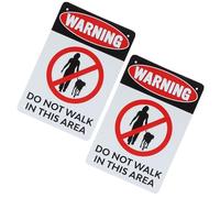 BESTOMZ 2pcs Dog Warning Signs Painting Metal Signs for Yard Wall Decor Vintage Iron Highly Visible Easy to See from A Distance Artistic Design Elegant